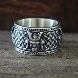 Vintage Samurai Warrior Sterling Silver Band Ring | Gthic.com