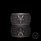 Vintage Samurai Warrior Sterling Silver Band Ring | Gthic.com