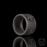 Vintage Samurai Warrior Sterling Silver Band Ring