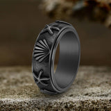 Vintage Shell Starfish Stainless Steel Spinner Ring