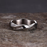 Vintage Simple Twist Pattern Stainless Steel Ring