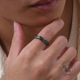 Vintage Simple Twist Pattern Stainless Steel Ring | Gthic.com