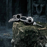 Vintage Skull Eagle-Beak Stainless Steel Stud Earrings | Gthic.com