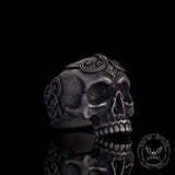 Vintage Skull Warrior Sterling Silver Gothic Ring