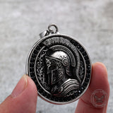 Vintage Spartan Diamond-Set Stainless Steel Pendant