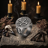 Vintage St. Benedict Exorcism Stainless Steel Ring | Gthic.com