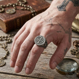 Vintage St. Benedict Exorcism Stainless Steel Ring | Gthic.com