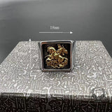 Vintage St. George Dragon Knight Slayer Stainless Steel Ring | Gthic.com
