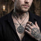 Vintage St. Michael Archangel Stainless Steel Sacred Pendant | Gthic.com