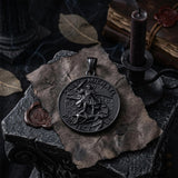 Vintage St. Michael Archangel Stainless Steel Sacred Pendant