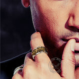 Vintage Sword Norse Dragon Sterling Silver Open Ring