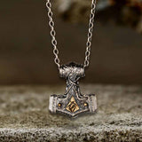 Colgante vikingo de plata de ley con martillo de Thor nórdico