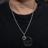 Vintage Thorn Rose Gemstone Stainless Steel Pendant | Gthic.com