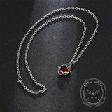 Vintage Thorn Rose Gemstone Stainless Steel Pendant | Gthic.com