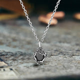 Vintage Thorn Rose Gemstone Stainless Steel Pendant | Gthic.com