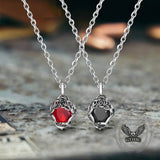 Vintage Thorn Rose Gemstone Stainless Steel Pendant | Gthic.com