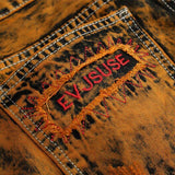 Vintage Tie-Dye Distressed Biker Straight Jeans | Gthic.com