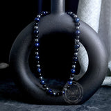 Vintage Tiger Eye Stone Men’s Bead Necklace