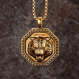 Vintage Tiger Head Stainless Steel Pendant | Gthic.com