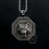 Vintage Tiger Head Stainless Steel Pendant | Gthic.com