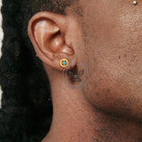 Vintage Turquoise Compass Stainless Steel Earrings