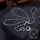 Vintage Vajra Six-Word Mantra Sterling Silver Necklace | Gthic.com