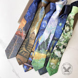 Vintage Van Gogh Oil Painting 8cm Starry Night Tie | Gthic.com