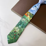 Vintage Van Gogh Oil Painting 8cm Starry Night Tie