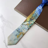 Vintage Van Gogh Oil Painting 8cm Starry Night Tie