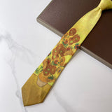 Vintage Van Gogh Oil Painting 8cm Starry Night Tie