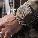 Vintage Viking Dawnbreak Rune Stainless Steel Bracelet | Gthic.com