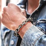 Vintage Viking Dawnbreak Rune Stainless Steel Bracelet | Gthic.com