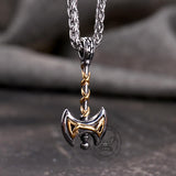 Vintage Viking Double Axe Stainless Steel Pendant