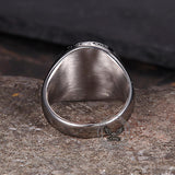 Vintage Viking Nordic Compass Stainless Steel Marine Ring