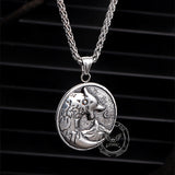 Vintage Viking Roaring Wolf Head Stainless Steel Pendant