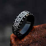 Vintage Viking Rune Stainless Steel Nordic Ring | Gthic.com