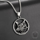 Vintage Viking Wolf Head Stainless Steel Pendant