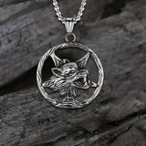 Vintage Viking Wolf Head Stainless Steel Pendant
