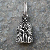Vintage Virgin Mary Guardian Bell Stainless Steel Keychain | Gthic.com