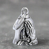 Vintage Virgin Mary Guardian Bell Stainless Steel Keychain | Gthic.com