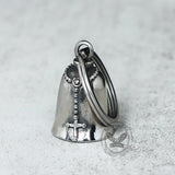 Vintage Virgin Mary Guardian Bell Stainless Steel Keychain