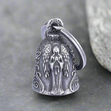 Vintage Virgin Mary Guardian Bell Stainless Steel Keychain | Gthic.com
