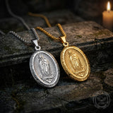 Vintage Virgin Mary Stainless Steel Pendant | Gthic.com