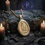 Vintage Virgin Mary Stainless Steel Pendant