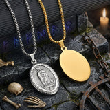 Vintage Virgin Mary Stainless Steel Pendant | Gthic.com