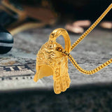 Vintage Warrior Helmet Stainless Steel Pendant