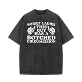 Vintage Washed Sorry Ladies Short Sleeve T-shirt | Gthic.com