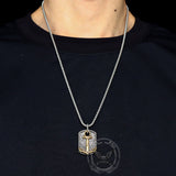 Vintage Wave Anchor Stainless Steel Pendant