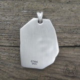 Vintage Wendigo Skull Sterling Silver Pendant