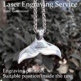 Vintage Whale Tail Stainless Steel Pendant